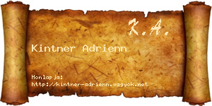 Kintner Adrienn névjegykártya
